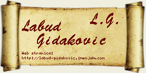 Labud Gidaković vizit kartica